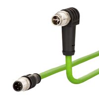 METZ CONNECT Câble Ethernet industriel M12 droit-coudé, codage X, 5 m
