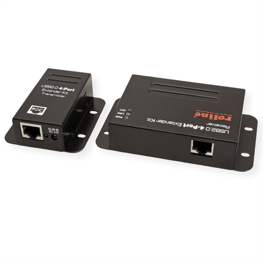 ROLINE Rallonge USB 2.0 à partir de RJ45, 4x USB, max. 50m