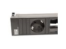 BACHMANN POWER FRAME Medium 1x contact de protection 3x ABD, plastique, Chargeur USB 22W 1xABD 0,2m GST18 INOX
