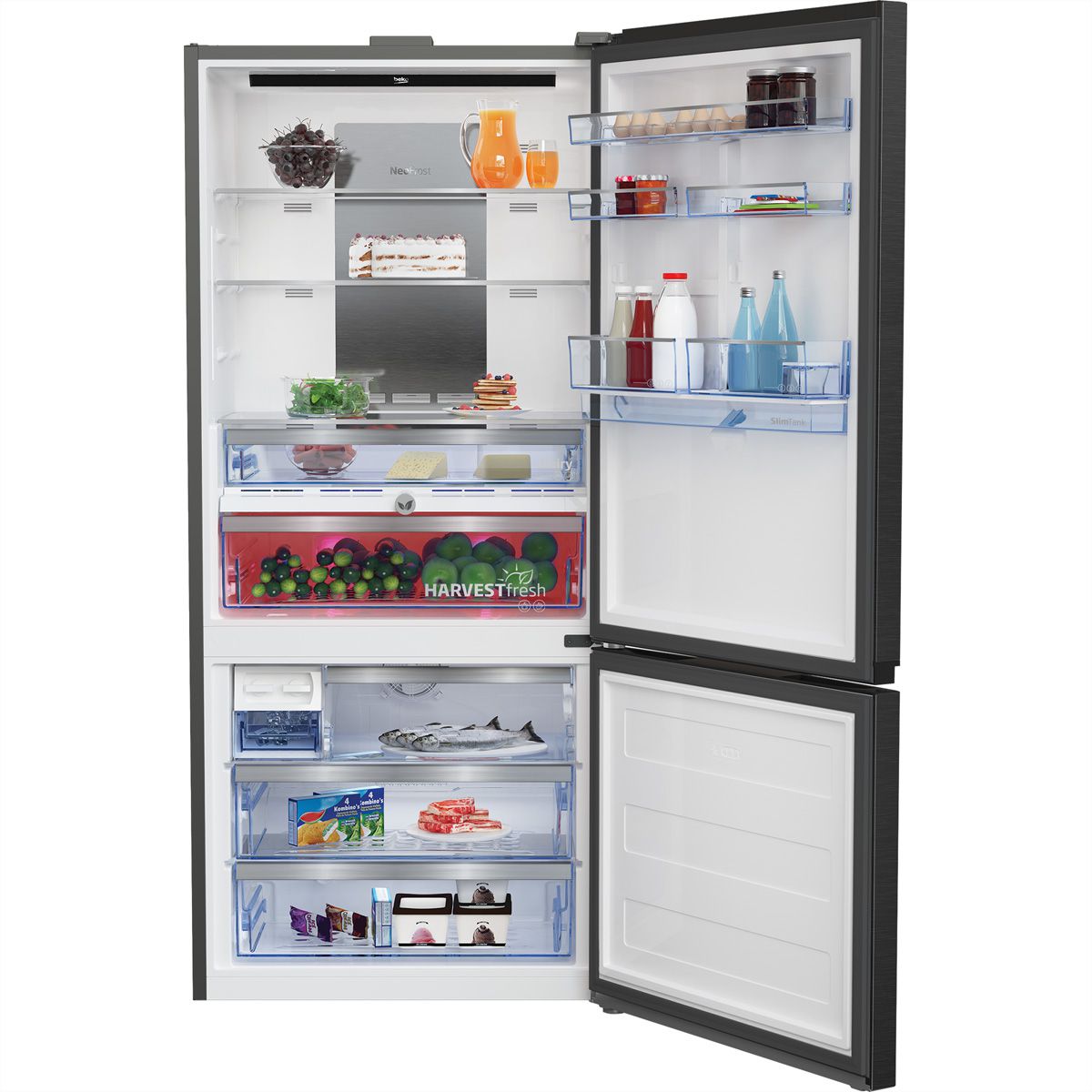 Beko Kühl-Gefrierkombination KG730, 615l, E , Dark Inox