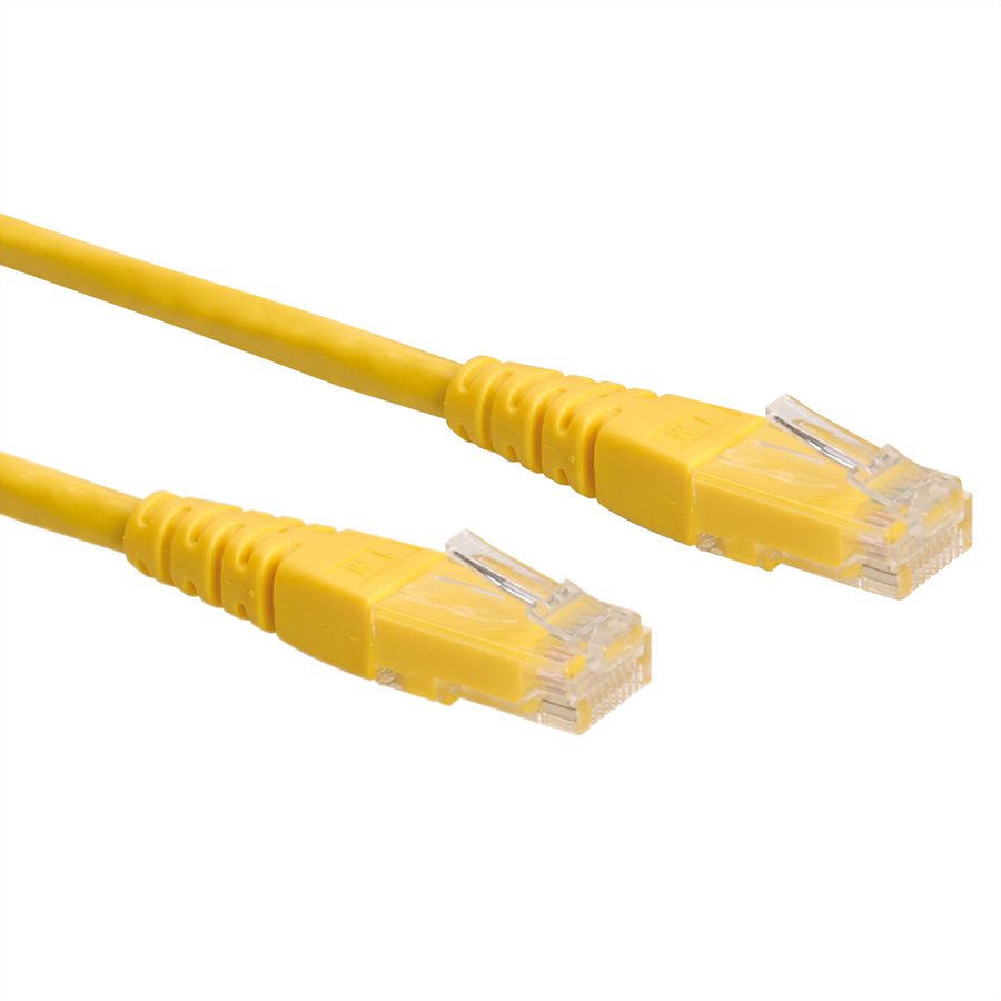 Cordon ROLINE Cat.6 (Classe E) UTP, jaune, 2 m