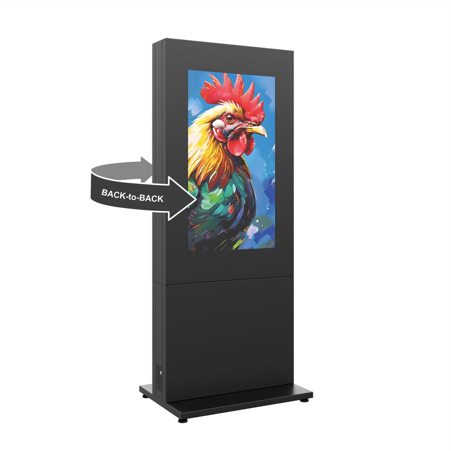 Hagor Stèle indoor HP Kiosk 50" FS - B2B, Portrait, Back-to-Back,