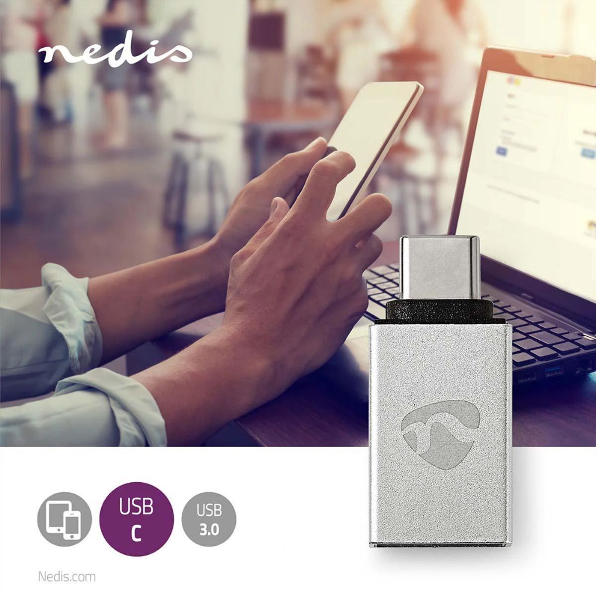 Nedis Adaptateur USB-C vers USB-A BU