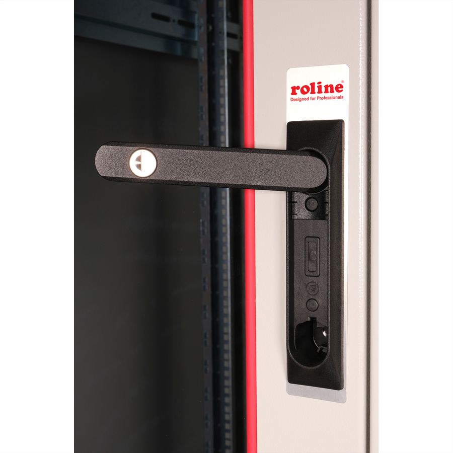 ROLINE 19-Zoll Netzwerkschrank Basic 42 HE, 600x800 BxT Glastür grau