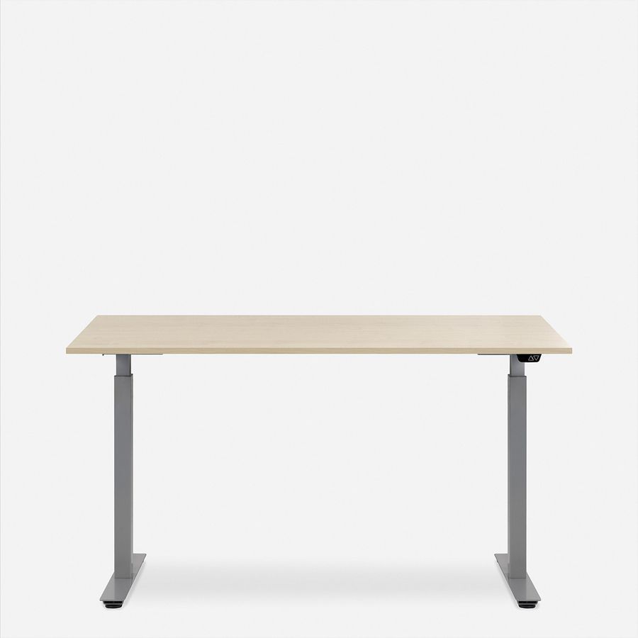 WRK21 Schreibtisch Smart 180 x 80 cm, Höhenverstellbar, Mandal Ahorn / Grau