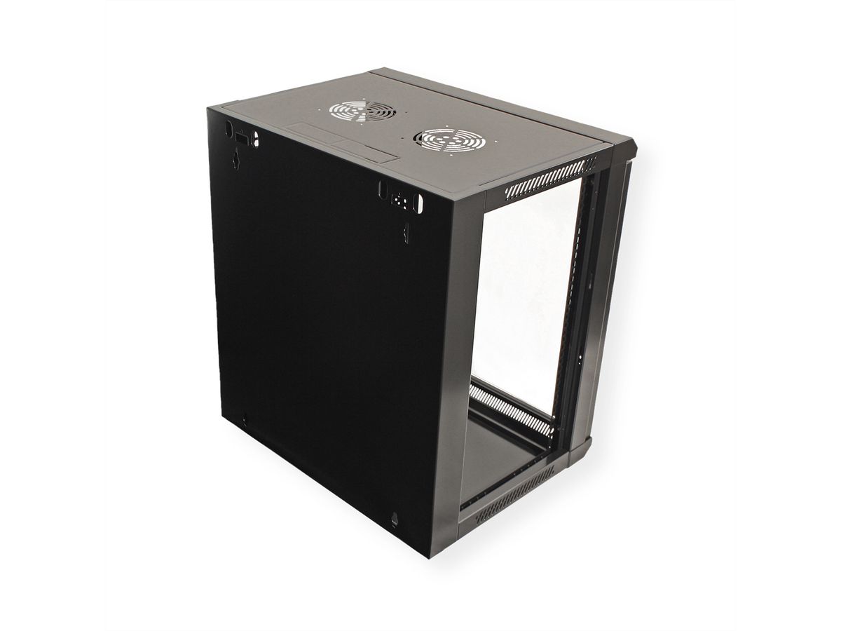VALUE Armoire murale 12 UH (HxLxP) 634x570x450mm , noir