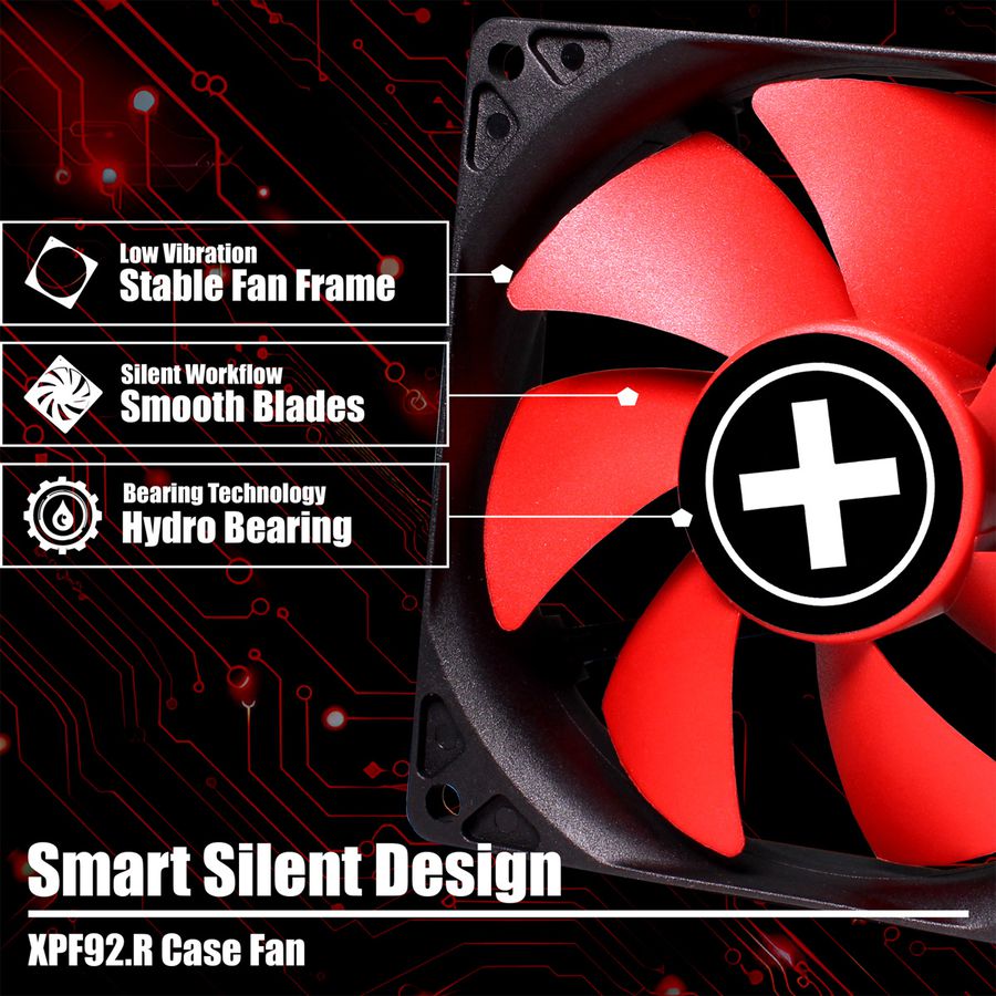 Xilence XPF92.R 92mm Performance Ventilateur de boîtier, 3PIN