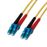 LEONI LWL-Kabel duplex 9/125µm, Suhner LC/LC, 1 m