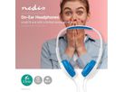 Nedis On-Ear-Kopfhörer mit Kabel, 3.5 mm /Kabellänge: 1.20 m / 82 Db/ Blau