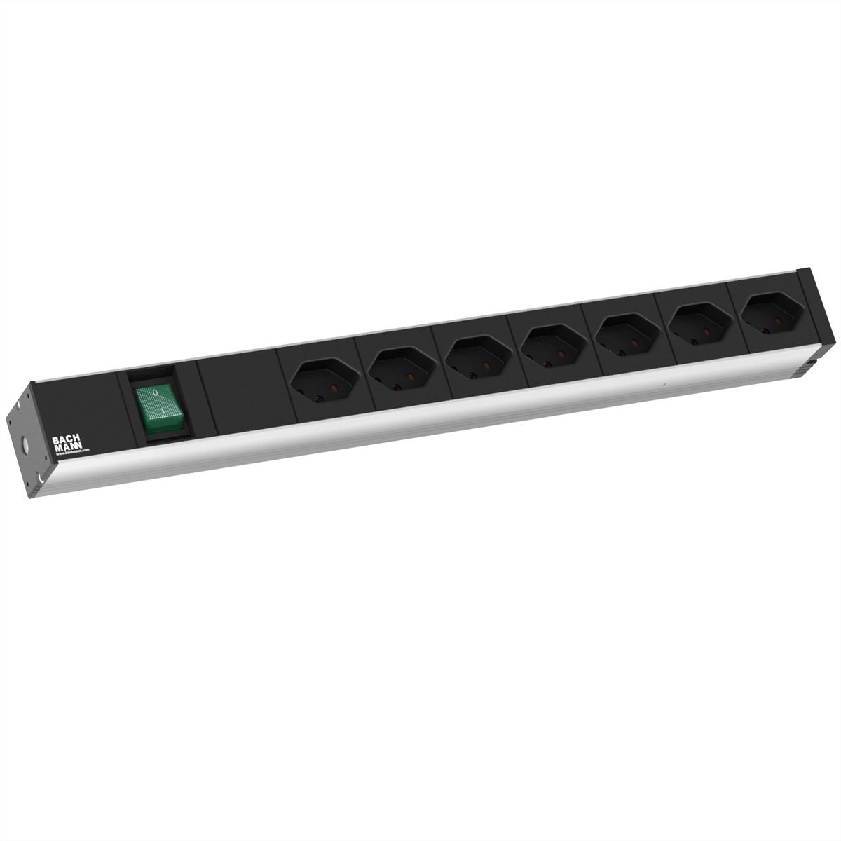 BACHMANN 19" 1U 7xCH T13, 1xinterrupteur