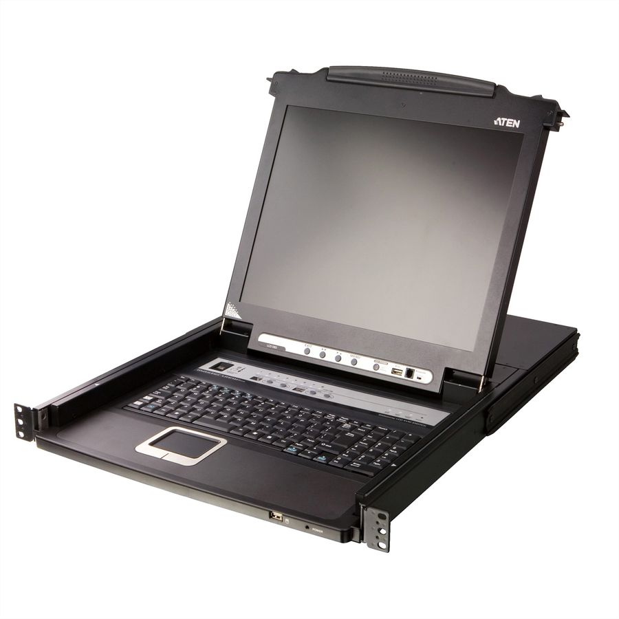 ATEN CL5708MW 43cm wide LCD KVM Switch, USB-PS/2,VGA, 8 Port, DE-Layout