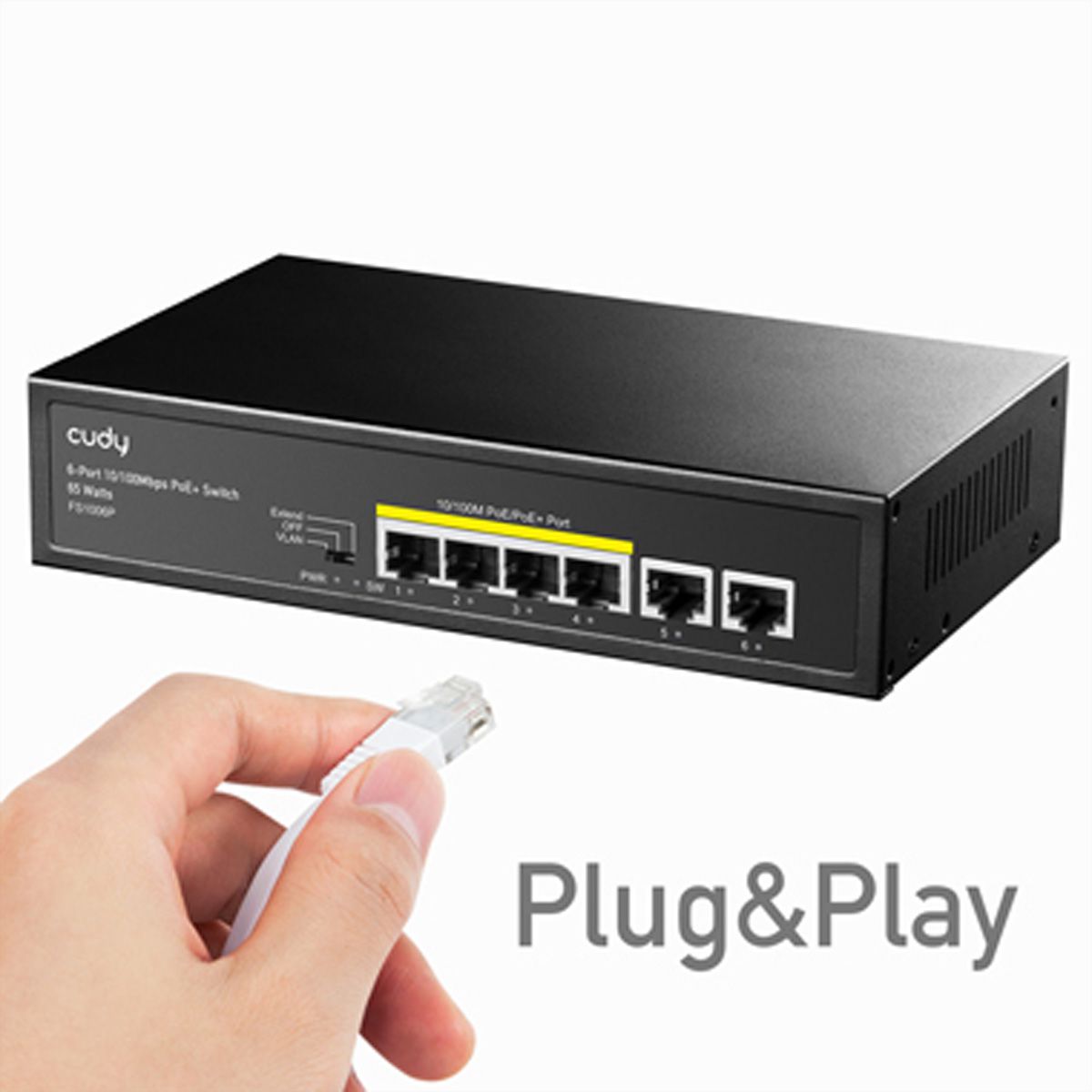 CUDY FS1006P Switch 6 ports 10/100M PoE+ 60W