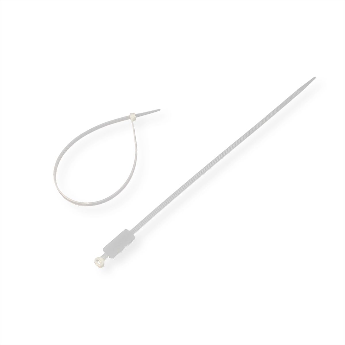 VALUE Bande de fixation, 30cm, 4,8mm avec inscription, 100 pièces