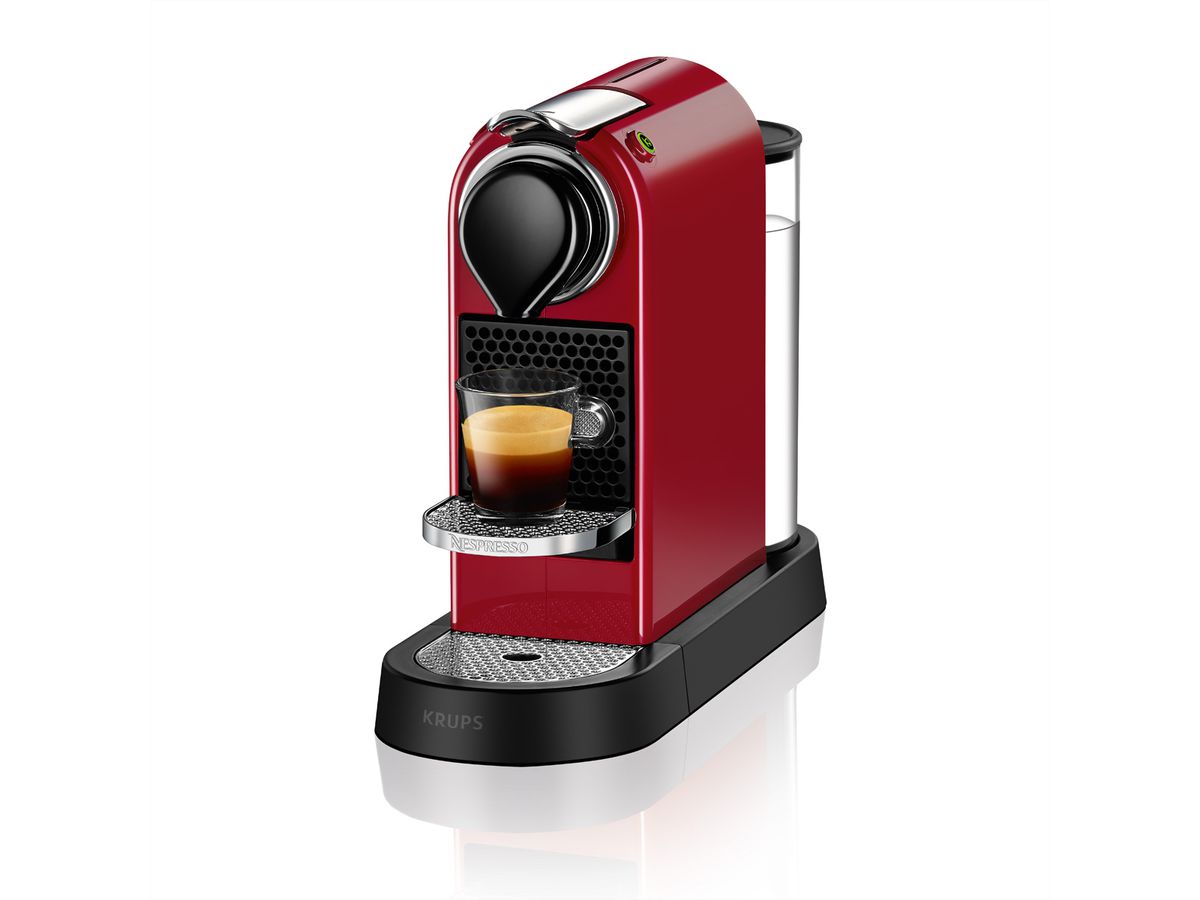 Krups Machine à café Nespresso® XN7415C, CitiZ rouge