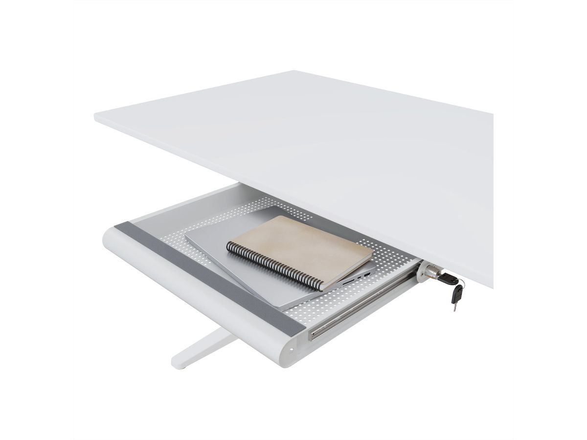 DATAFLEX Addit Laptop Sicherheits-Schublade, 620, für Laptops u.a. Geräte, weiß