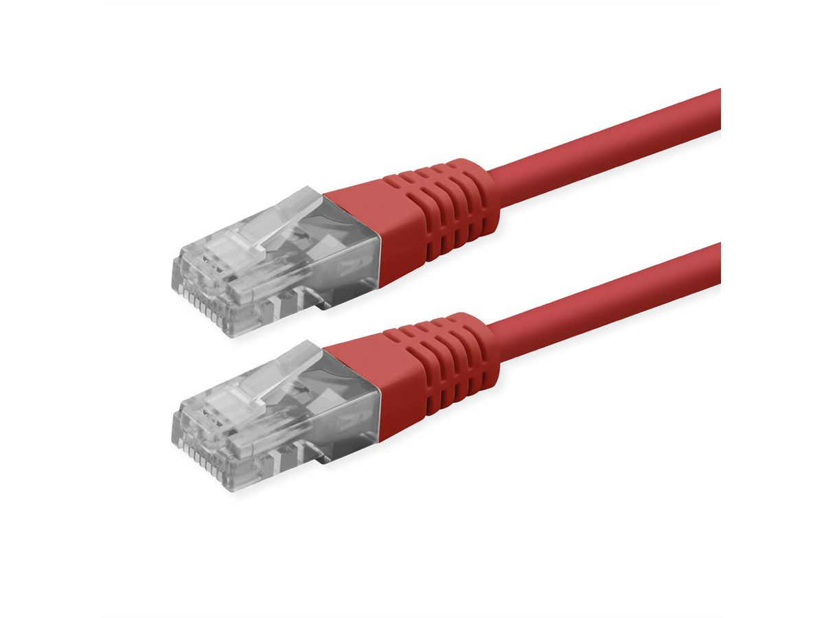 ROLINE Cordon Cat.6 (Classe E), UTP, PoE, rouge, 2 m