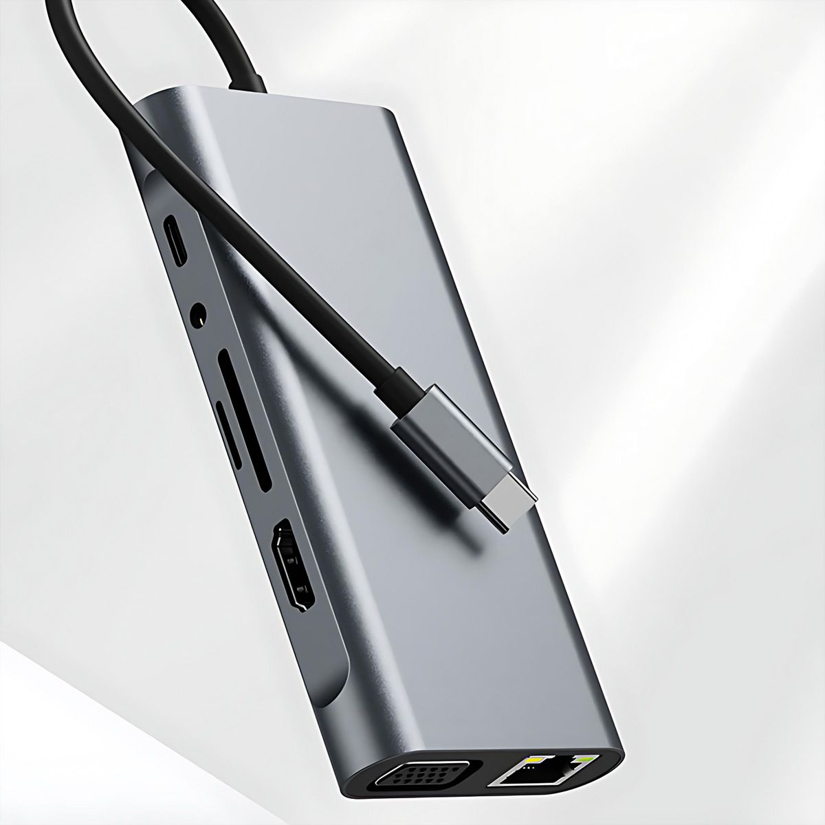 VALUE USB Typ C Docking Station, HDMI 4K60, 1x Gigabit Ethernet, 2x USB A + Typ C PD, 1x SD/microSD, 1x Audio
