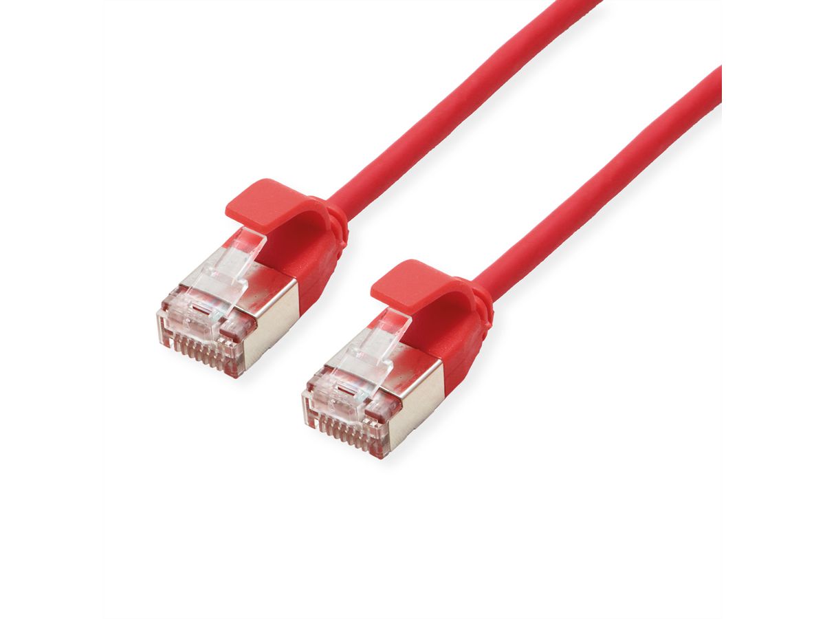 ROLINE U/FTP DataCenter Patchkabel Kat.6A (Class EA), LSOH, slim, rot, 2 m