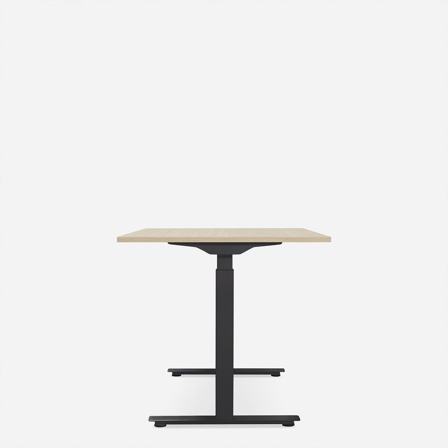 WRK21 Schreibtisch Smart 180 x 80 cm, Höhenverstellbar, Mandal Ahorn / Schwarz