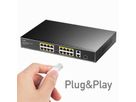 CUDY FS1018PS1 Switch 16 ports 10/100M PoE+, 2 ports Gigabit Uplink 1 SFP  200W