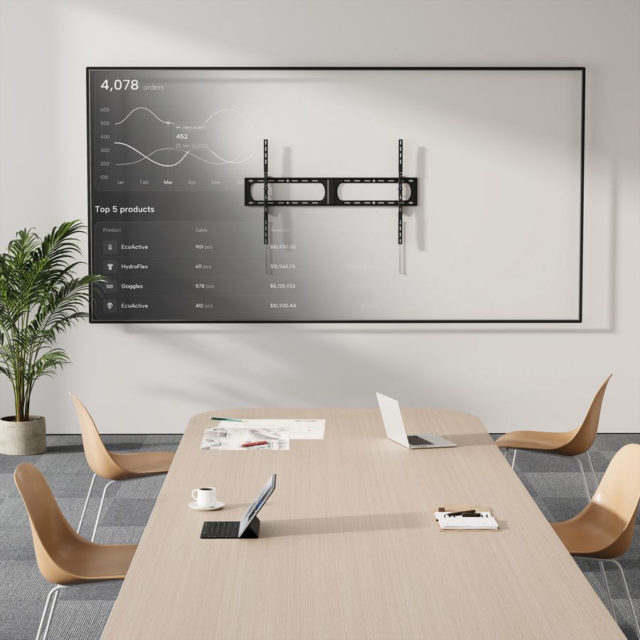 VALUE Support mural TV, Très robuste, fixe, 37–140 pouces, jusqu'à 125 kg