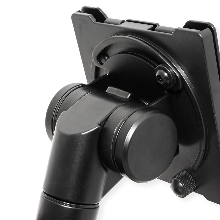 ROLINE LCD-Arm, Trägerstange, 4 Gelenke, Tischmontage, 24-57 Zoll, bis 27 kg, schwarz