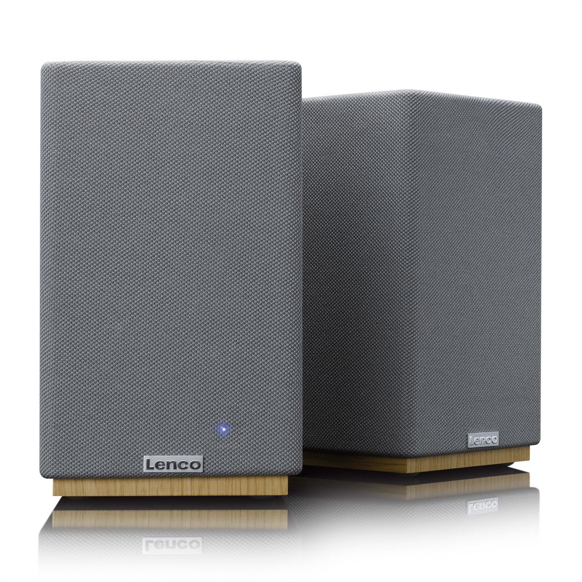 Lenco Aktiv Lautsprecher, 2x40W, Wood,, BT, opt.In, USB, AUX, SUB-Out, IR-FB.