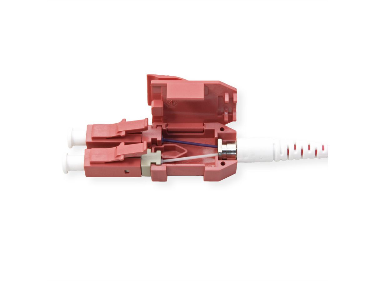 ROLINE LWL-Kabel duplex 50/125µm OM4, LC/LC, UNIBOOT, violett, 15 m