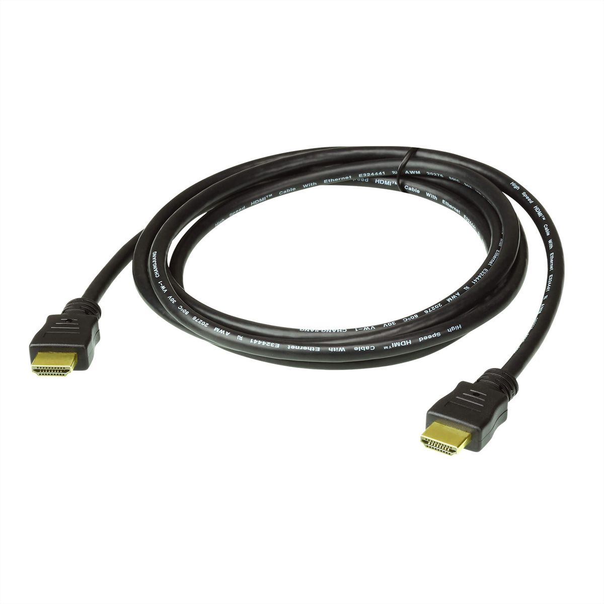 ATEN 2L-7D01H Câble HDMI True 4K haute vitesse avec Ethernet, noir, 1 m