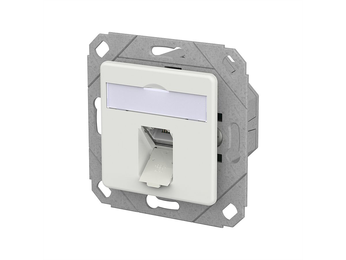 METZ CONNECT E-DAT C6A LSA++ Dose, 1 Port, UPk, verkehrsweiß