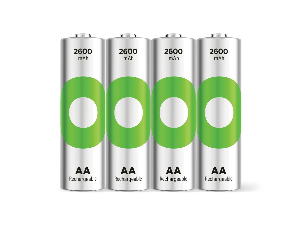 GP Batteries Recyko+, Akku 4xAA , 2600 mAh, 1,2 V