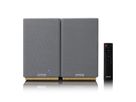 Lenco Haut-parleur actif, 2x40W, bois,, BT, opt.In, USB, AUX, SUB-Out, IR-FB.