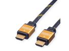 ROLINE GOLD Câble HDMI High Speed, M-M, Retail Blister, 1 m