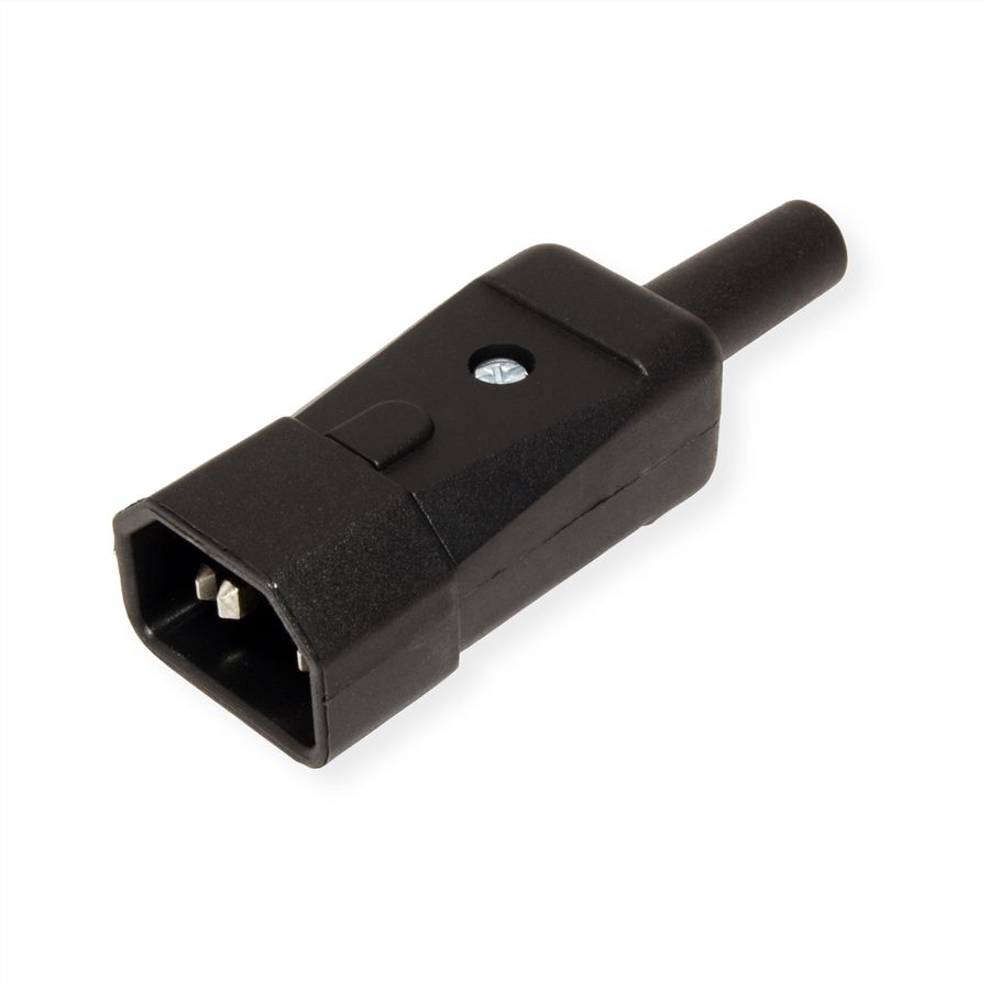 BACHMANN Kaltgerätestecker IEC320 C14 10A/250VAC, Schraubanschluß, schwarz