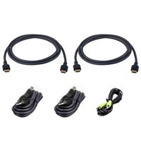ATEN 2L-7D02UH21X5 Kit de câbles KVM sécurisés USB ultra haut débit HDMI double écran 1,8 m