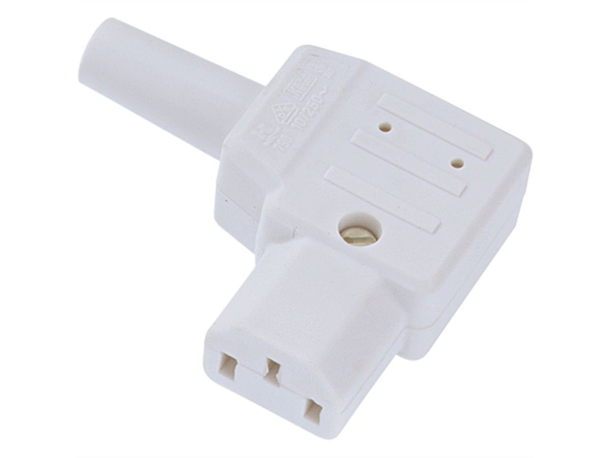 BACHMANN Kaltgerätedose Typ 790 70°C, gewinkelt, weiß