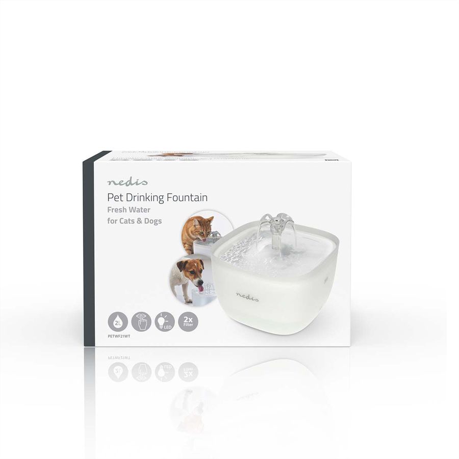 Fontaine à eau pour animaux Nedis 2 l, blanc