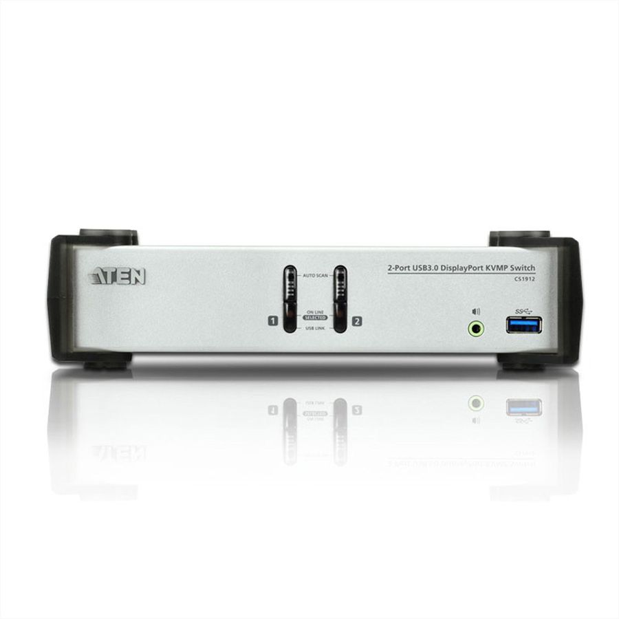 ATEN CS1912 Commutateur KVMP DisplayPort 2 ports USB 3.0