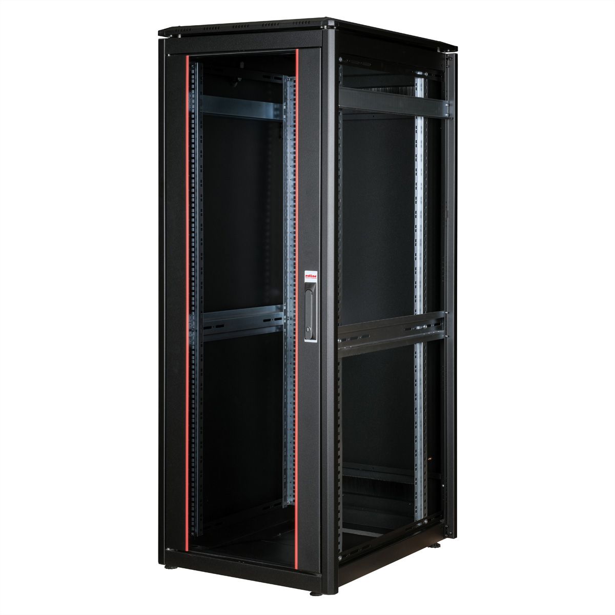 ROLINE 19" Baie réseau Pro 32U, 600x800 LxP Porte verre noir