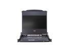 ATEN CL5708MW 43cm wide LCD KVM Switch, USB-PS/2,VGA, 8 Port, CH-Layout