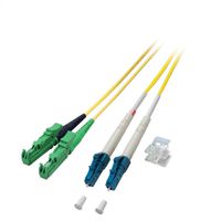 Câble FO Duplex 9/125µm, E2000APC / LC, jaune, 1 m