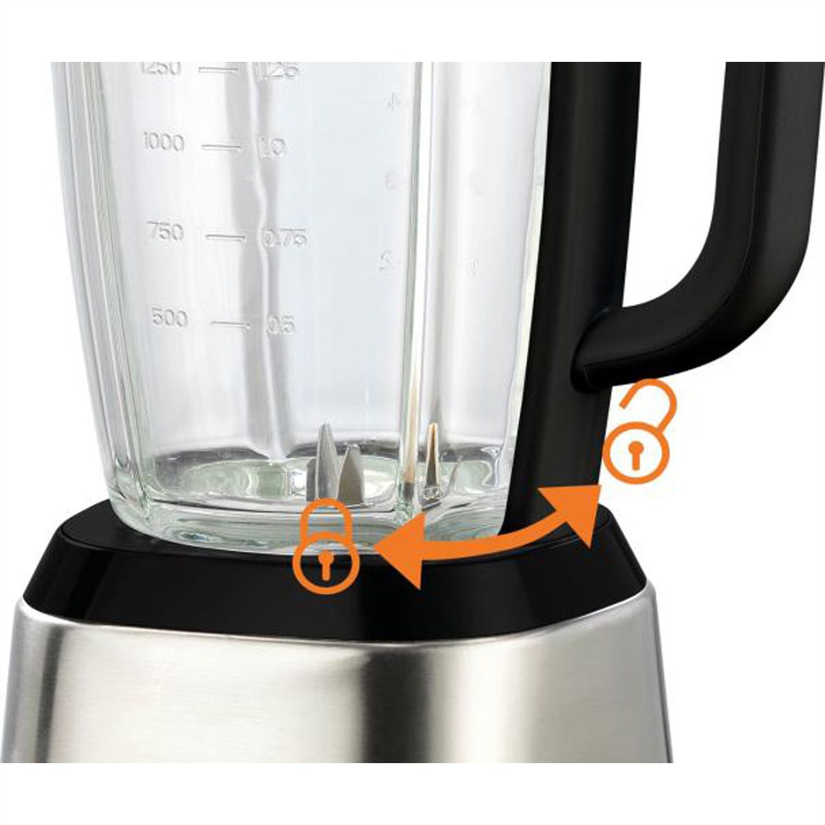 Gorenje Standmixer B1400BE, 1400W, 1,5L, schwarz/silber