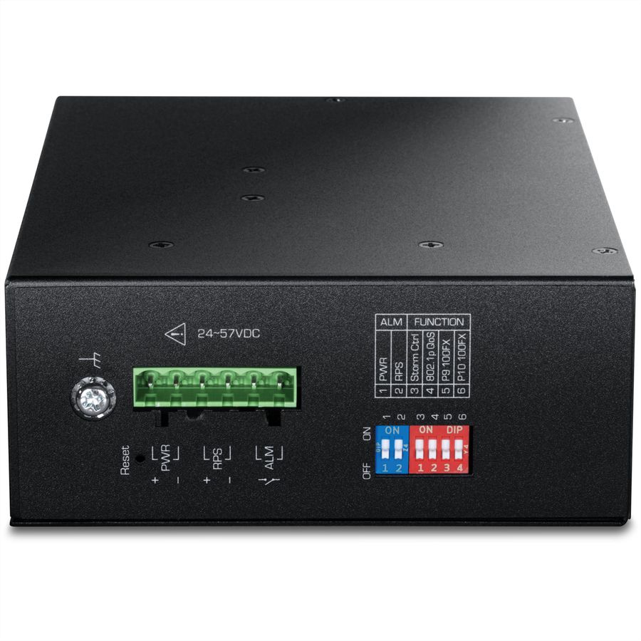 TRENDnet TI-PG103i Switch industriel Rail DIN administrable PoE+ Gigabit L2 à 10 ports, 24-57V
