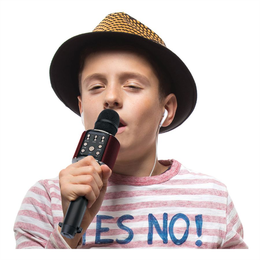 Lenco Microphone Karaoké BMC-090, Noir