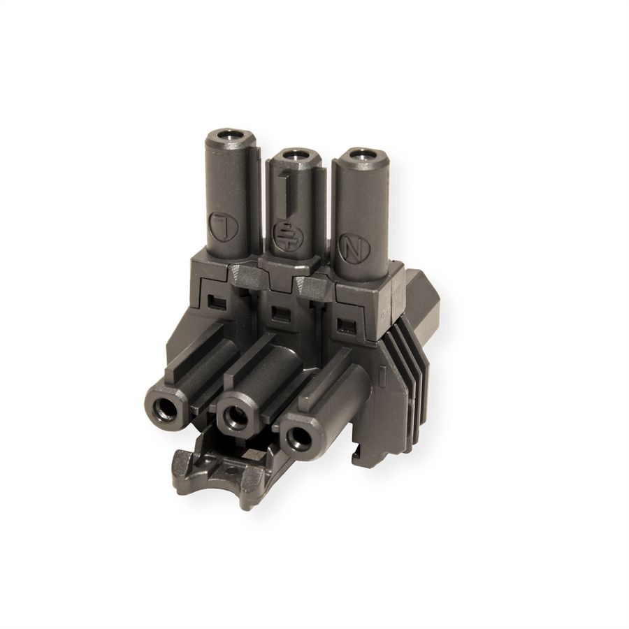 BACHMANN Bloc de distribution WIELAND GST18 1xIn/2xOut avec pattes de blocage, noir