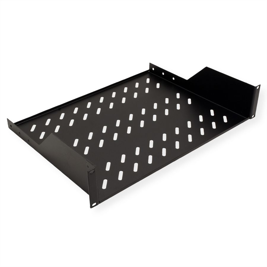 ROLINE 19-Zoll Fachboden 2 HE 350 T, 25kg Tragkraft schwarz
