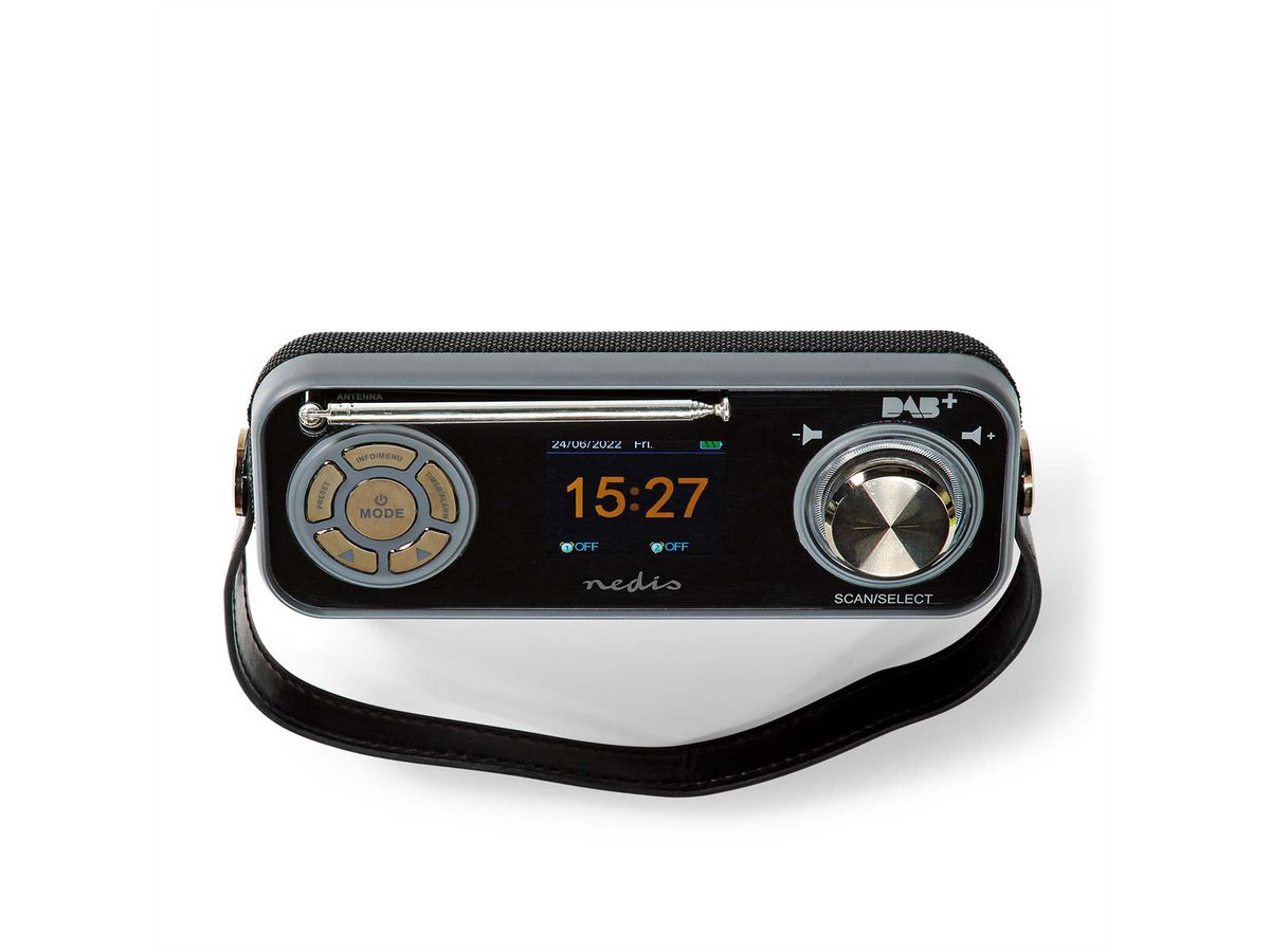 Radio d'urgence DAB FM Nedis , Radio d'urgence portable pour les situations d'urgence, le camping et les activités de plein air