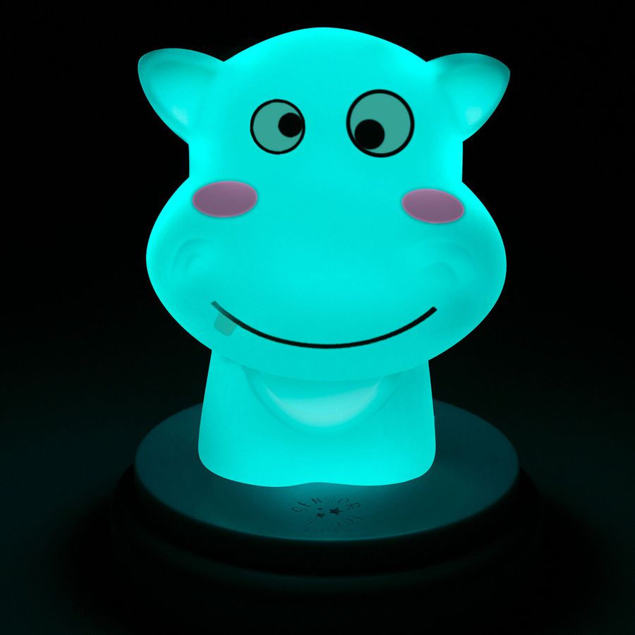 Alecto Baby LED Nachtlicht Silly Hippo, Nilpferd, blau