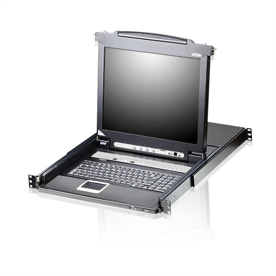 ATEN CL5708N Commutateur KVM VGA LCD 48cm PS/2-USB 8 ports , FR-Layout