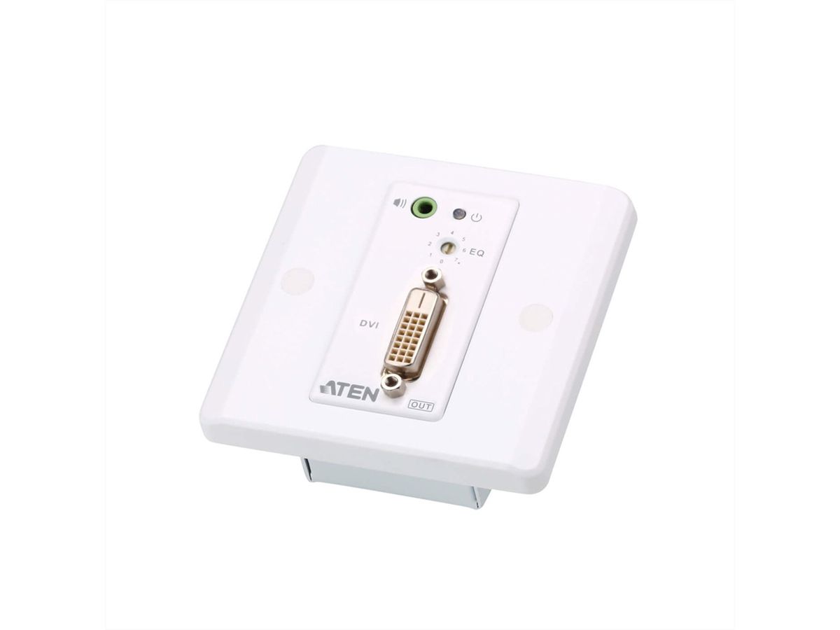 ATEN VE607 Système d'extension Cat 5 DVI/audio avec plaque murale MK